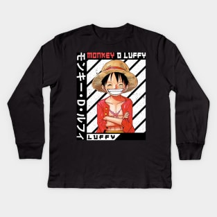 monkey d luffy Kids Long Sleeve T-Shirt